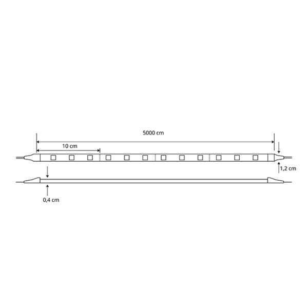 Fita LED 230V 17W/m 130LED/m 6000K IP65 50m/rolo - Image 2