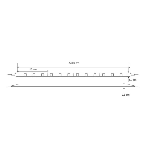 Fita LED 230V 17W/m 120LED/m 2700K IP65 (revestida c/manga retráctil) 50m/rolo - Image 3