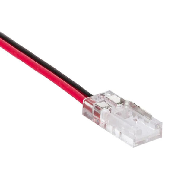 Conector com cabo para Fita LED SMD/COB 1cor 8mm (2pinos) 12/24V IP20 transparente - Image 2