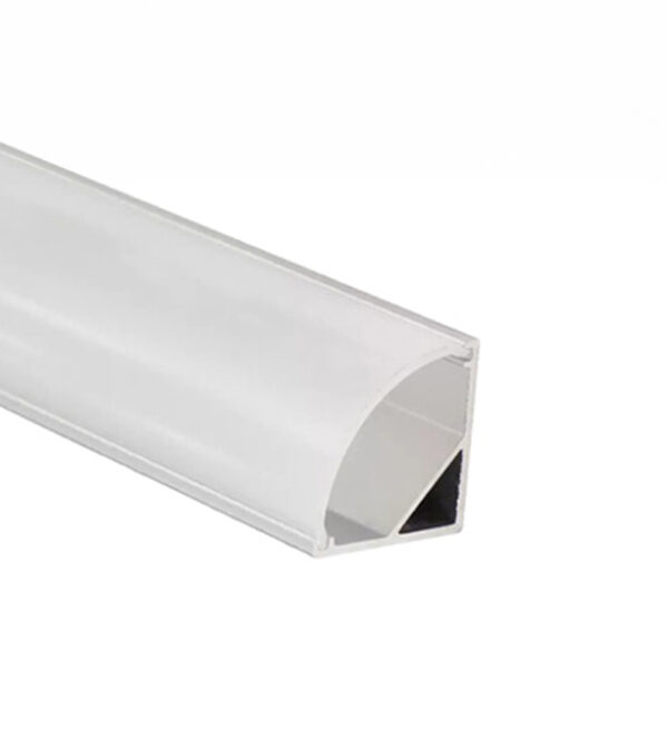 Calha de canto sem abas para fita LED com difusor opalino L.15,8x Alt.15,8mm - Image 2