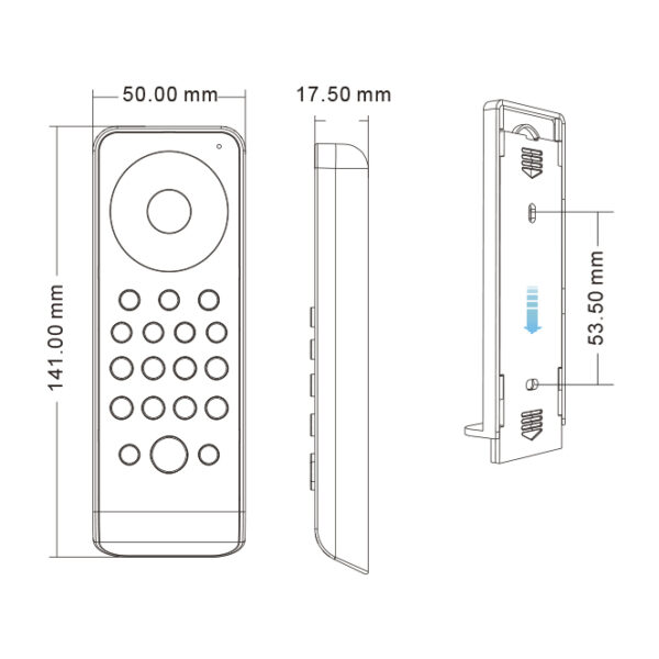 Comando remoto RF RGB/RGBW, 1 zona, com luz indicadora LED (pilhas 2xAAA) - Image 3