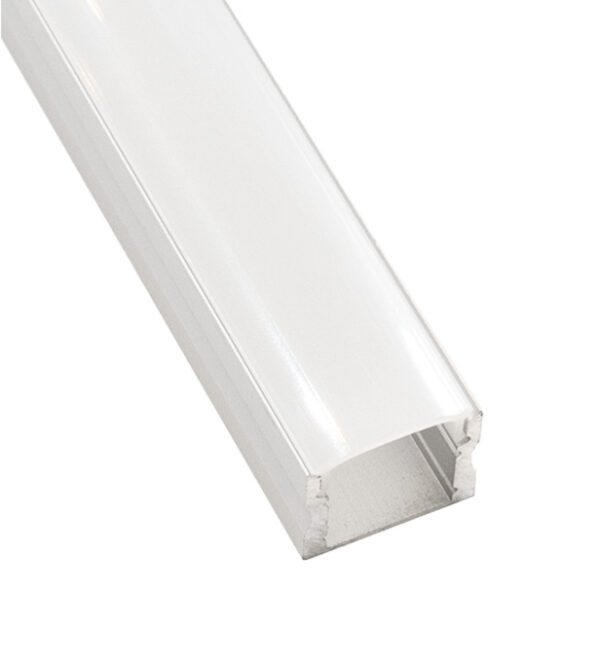Calha sem abas para fita LED branca com difusor opalino L.17,6x Alt.14,47mm - Image 2