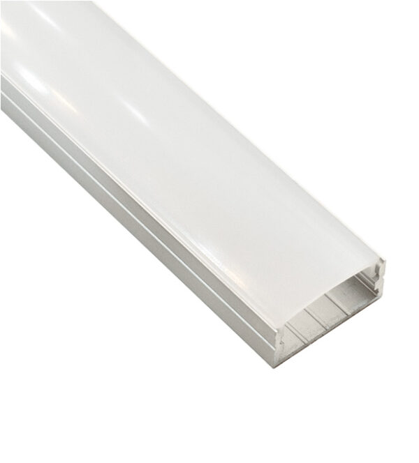 Calha sem abas para fita LED com difusor opalino L.20,7x Alt.9,7mm - Image 2