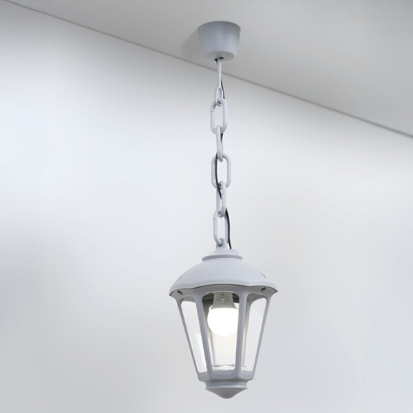 Suspensão GIAMPY 1xE27 IP55 C.21xL.21xAlt.75cm resina branca - Image 2