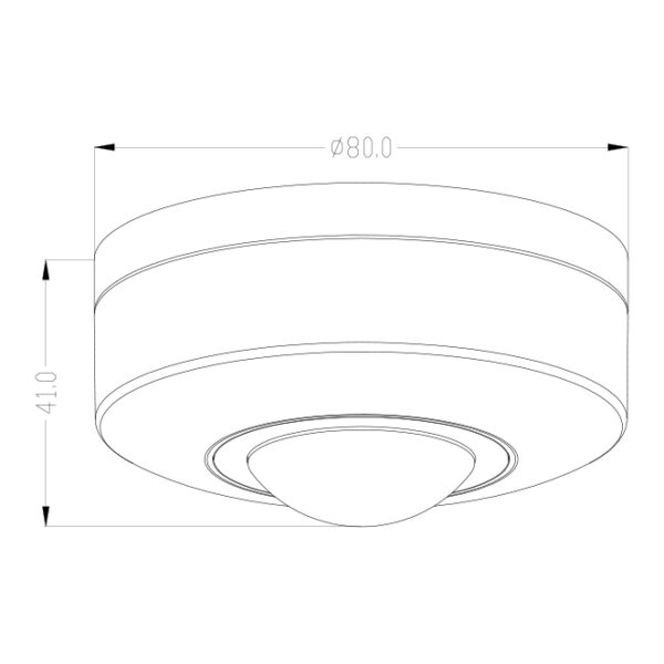 Sensor de movimento IR branco IP20, ângulo de detecção 360° (1xdetector), em PC com protecção UV - Image 3