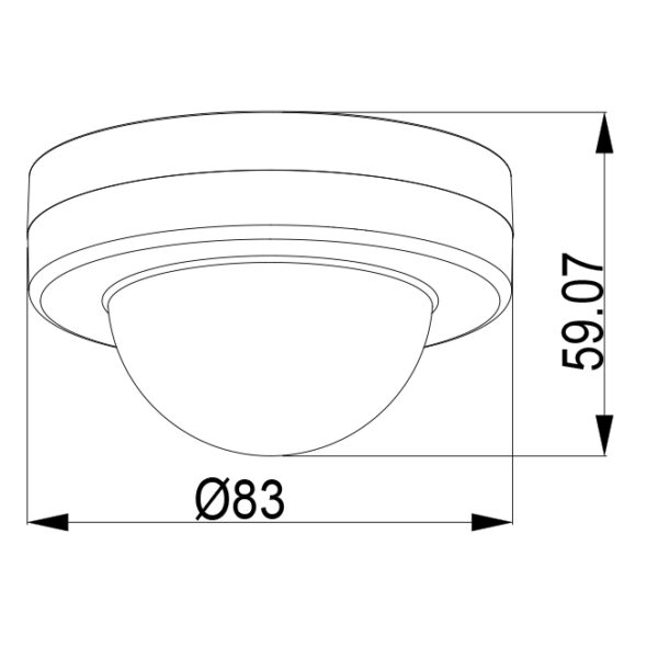 Sensor de movimento IR branco IP20, ângulo de detecção 360° (1xdetector), em PC com protecção UV - Image 3