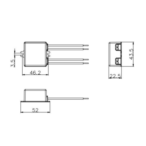 Transformador AC/DC 6W 230Vac/24Vdc, em plástico - Image 2