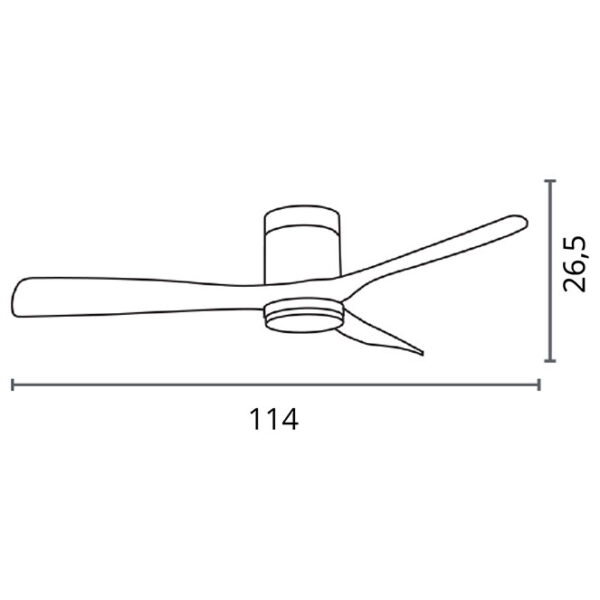 Ventoinha de tecto CÉFIRO ON preto/carvalho, 3 palas, 40W LED 3000|4000|6500K, Alt.18xD.130cm - Image 3
