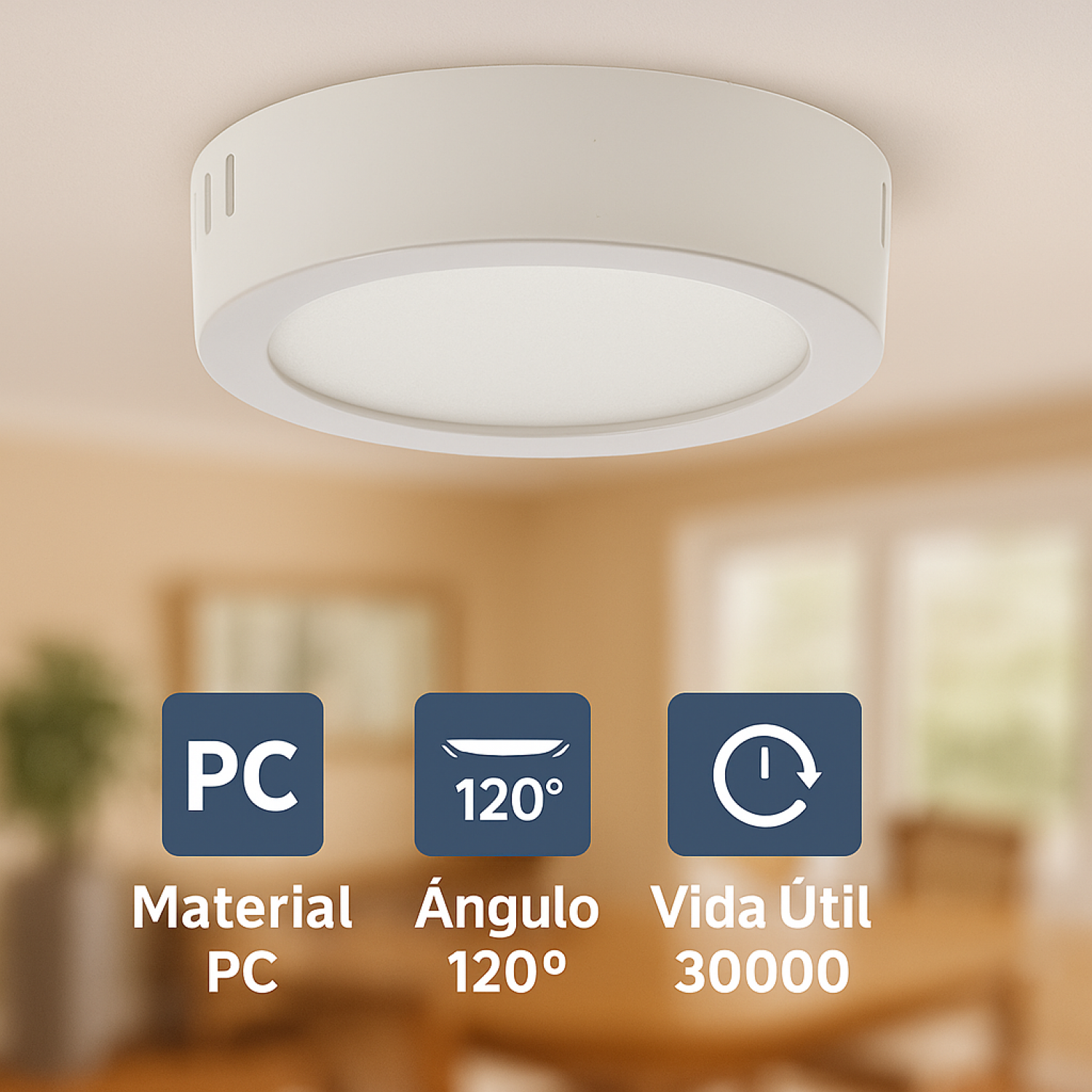 Painel LED Saliente Serie Eco Redondo 6W 4000K - Image 3