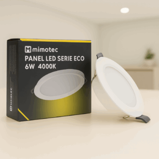 Downlight LED Redondo Serie Eco 6W  3000K