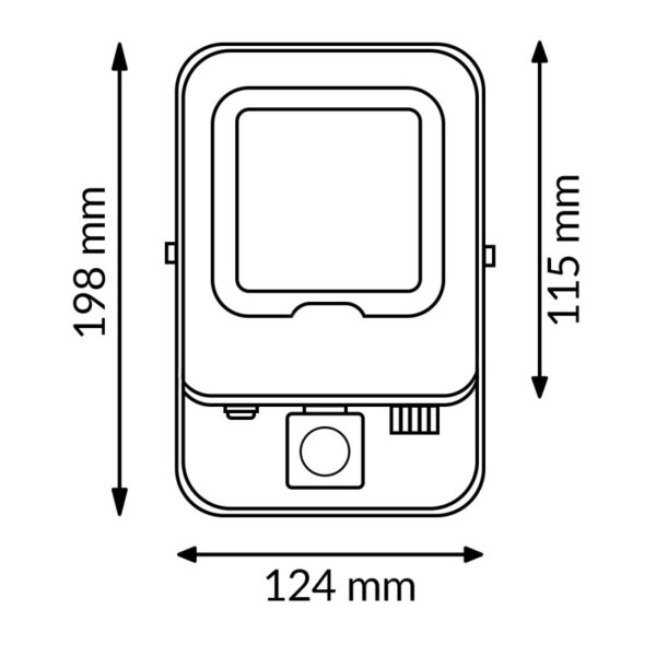 Projetor LED Napoli Plus 20W com sensor de movimento  4000K - Image 2