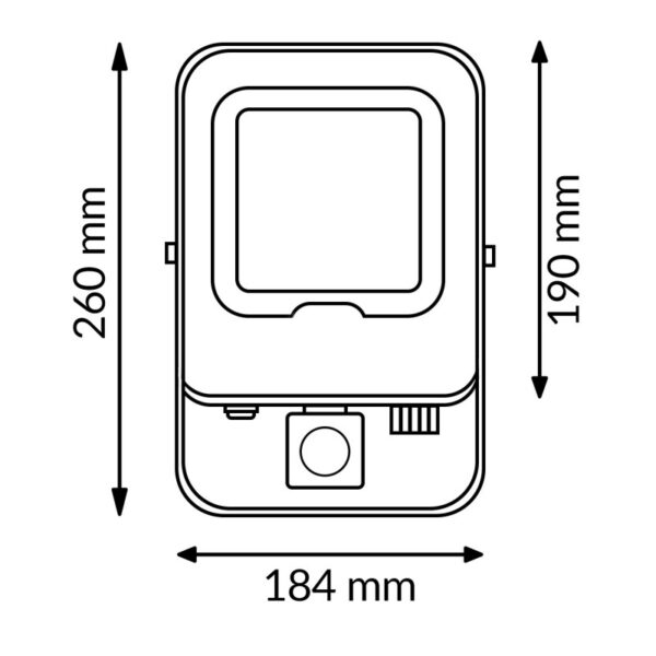 Projetor LED Napoli Plus White 50W com sensor de movimento  CCT - Image 2