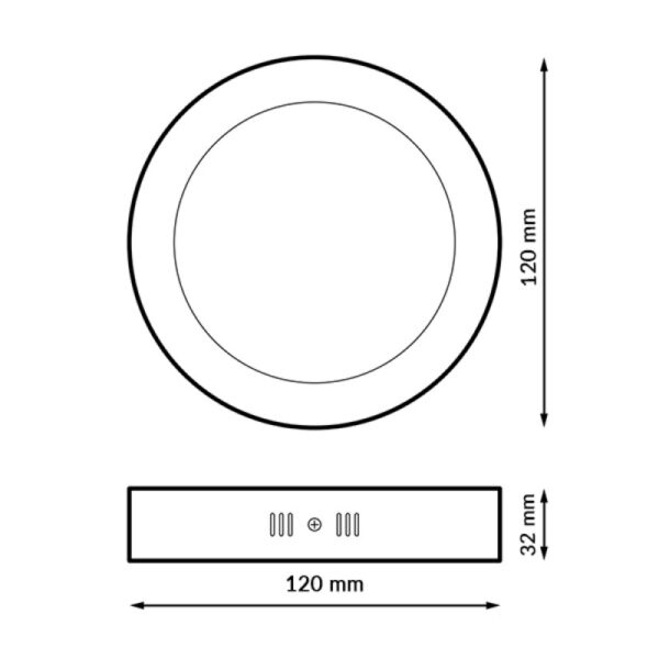 Painel LED Saliente Serie Eco Redondo 6W  3000k - Image 2