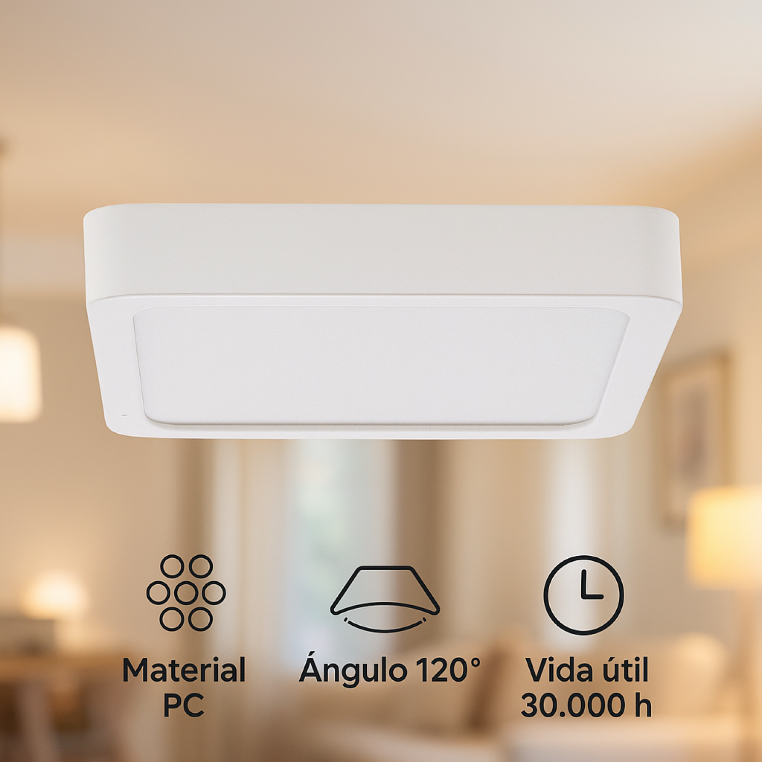 Painel LED Saliente Serie Eco Quadrado 20W 4000K - Image 6