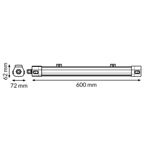 Armadura Estanque LED Marsella 20W 600mm CCT Vinculável - Image 2