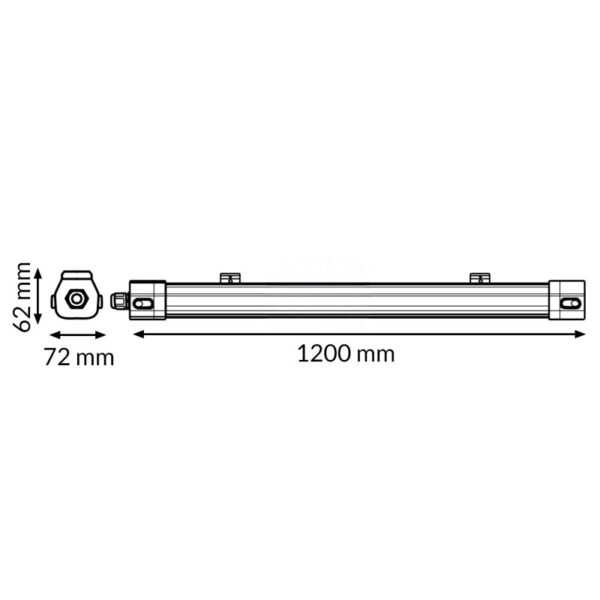Armadura Estanque LED Marsella 40W 1200mm CCT Vinculável - Image 2