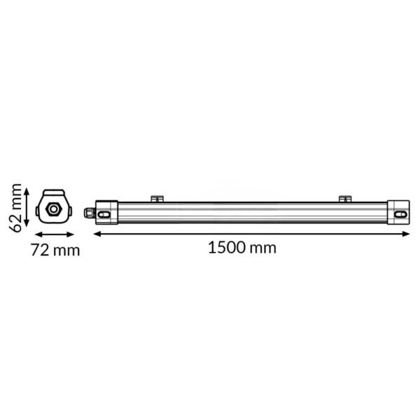 Armadura Estanque LED Marsella 48W 1500mm CCT Vinculável - Image 2