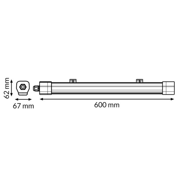 Armadura Estanque LED Burdeos 20W 600mm CCT Vinculável - Image 2