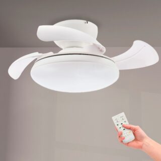 Ventoinha de Teto LED White Mushroom Ø72,5 cm  CCT