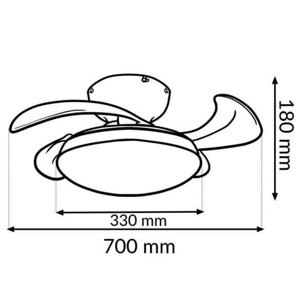 Ventoinha de Teto LED White Mushroom Ø72,5 cm  CCT - Image 2