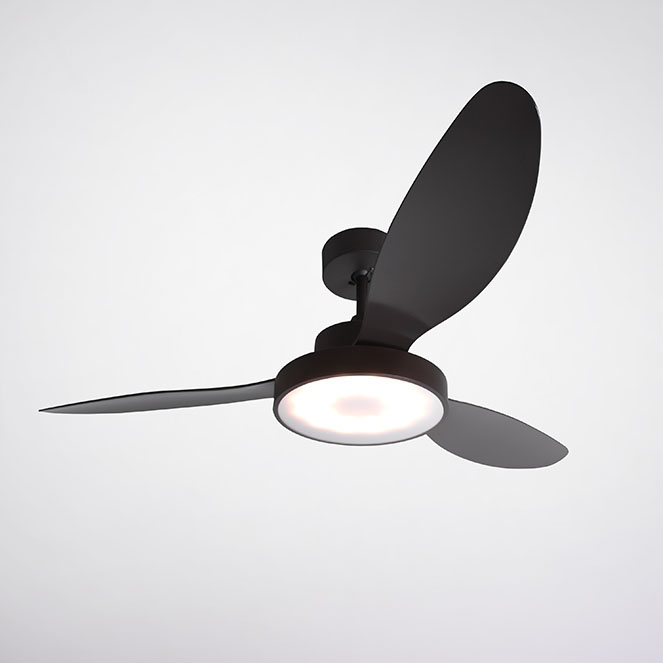 Ventoinha de tecto TULUM castanha, 3 palas, 25W LED 3000|4000|6000K, Alt.39xD.120cm - Image 3