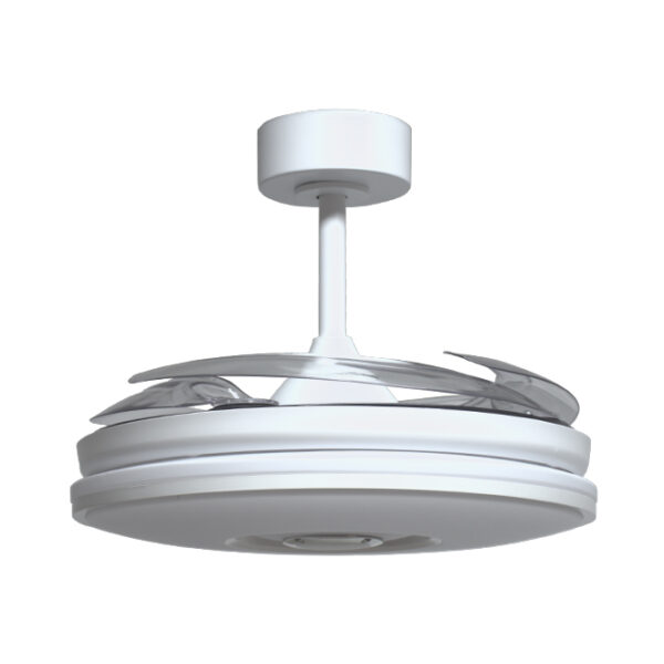 Ventoinha de tecto COLORS branca, 4 palas retráteis, 72W LED 3000|4000|6000K, APP, Alt.35xD.108/50cm - Image 2