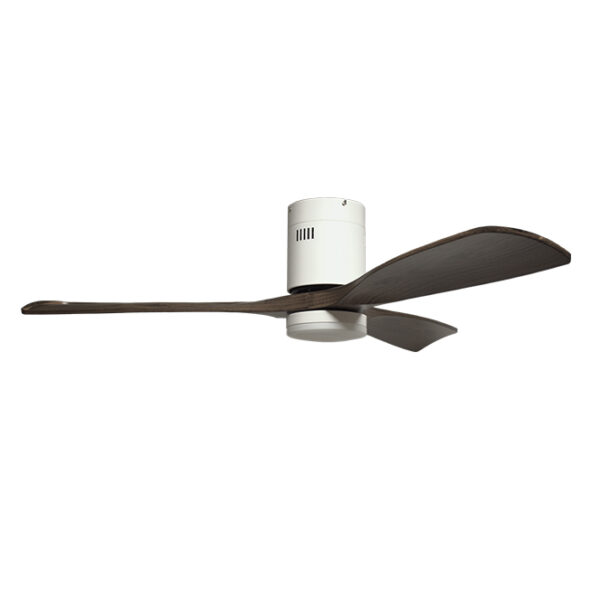Ventoinha de tecto CÉFIRO ON branco/carvalho, 3 palas, 40W LED 3000|4000|6500K, Alt.18xD.130cm - Image 2