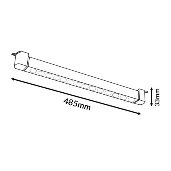 Foco LED linear para calha White Dariz 24W Monofásico CCT - Image 2
