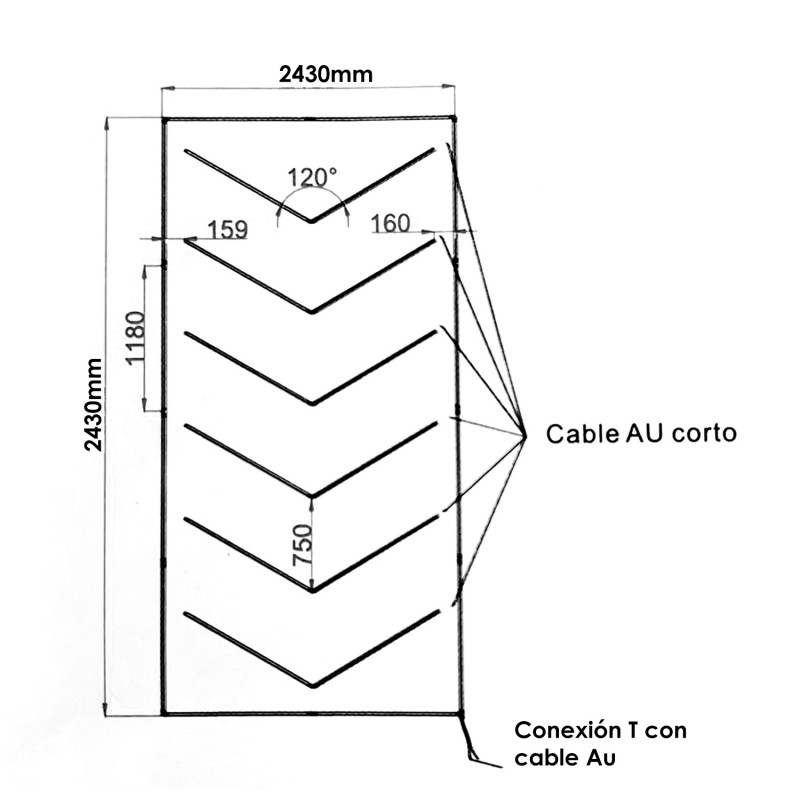 Painel LED Hexagonal Ângulo 384W 6000K - Image 2