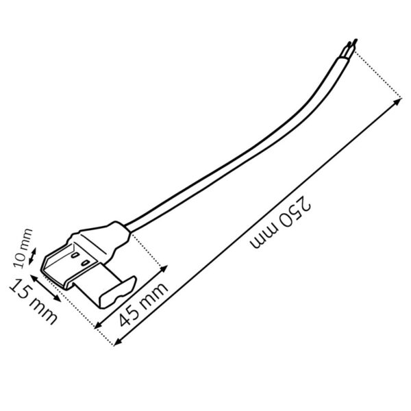 Cabo adaptador c/ clip para fita LED 220V COB - Image 2