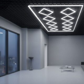 Painel LED Hexagonal Diamante 600W 6000K