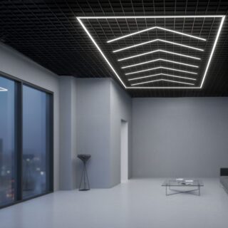 Painel LED Hexagonal Ângulo 384W 6000K
