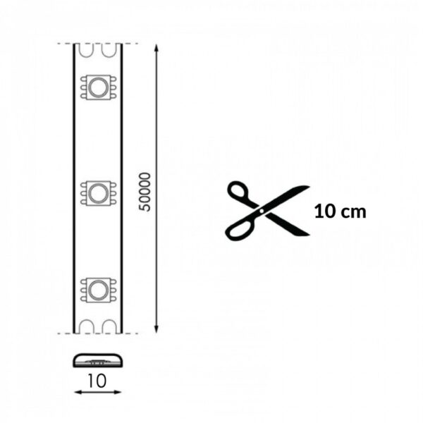 Fita Led 220V Cobpoint 10W/m IP65 - 50 Metros  3000K - Image 2