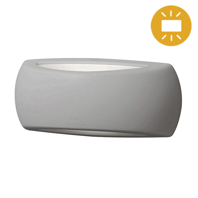 Aplique FRANCY 1xE27 IP66 C.30xL.9xAlt.13cm resina cinza