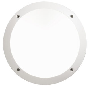 Plafond LUCIA 1xE27 IP66 C.30xL.9xAlt.30cm resina branco