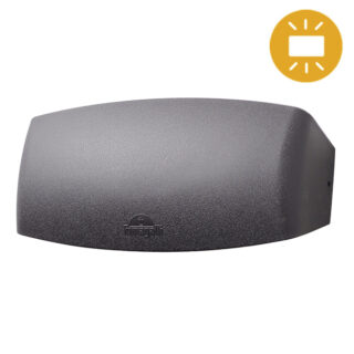 Aplique ABRAM 1xR7s (189mm) 10,5W botão CCT (3cores) IP55 C.26,5xL.6xAlt.12cm resina preta