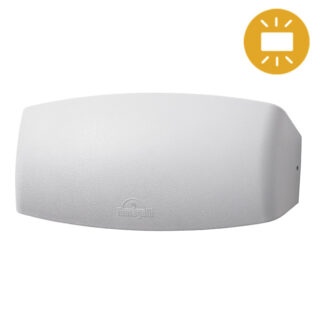 Aplique ABRAM 1xR7s (189mm) 10,5W botão CCT (3cores) IP55 C.26,5xL.6xAlt.12cm resina branca