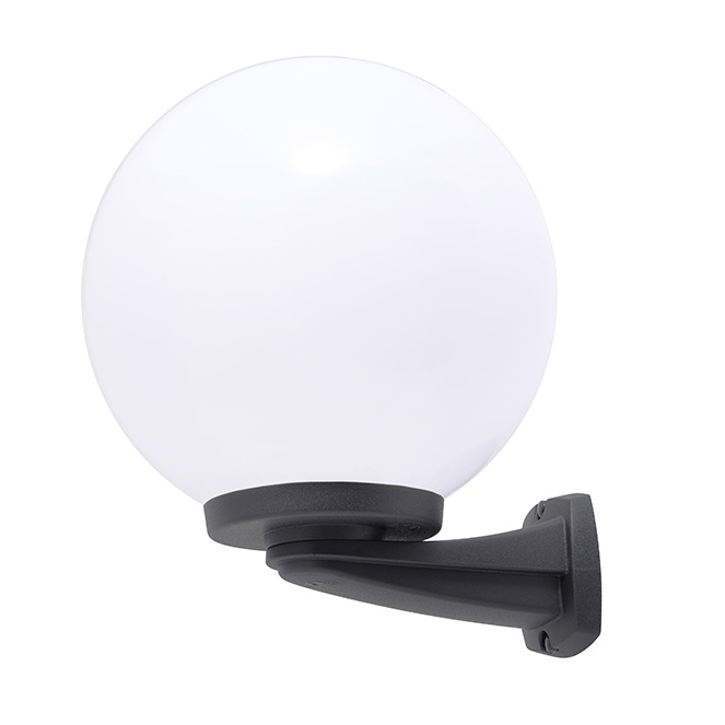 Aplique GLOBE 1xE27 IP55 C.30xL.32xAlt.38cm resina preta