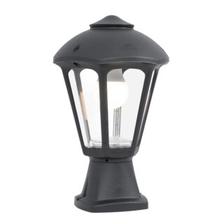 Pilar GIAMPY 1xE27 IP55 C.21xL.21xAlt.33cm resina preta