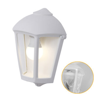 Aplique FABIO 1xE27 IP55 C.21xL.11,5xAlt.29cm resina branco