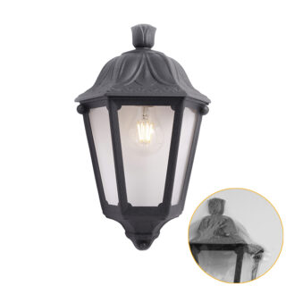 Aplique IESSE 1xE27 IP55 C.22xL.13xAlt.35cm resina preta