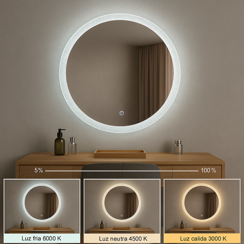 Espelho LED para casa de Banho 15W Jubrique CCT - Image 5