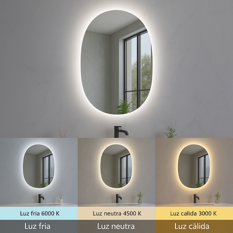 Espelho LED para casa de Banho 20W Ronda CCT - Image 5