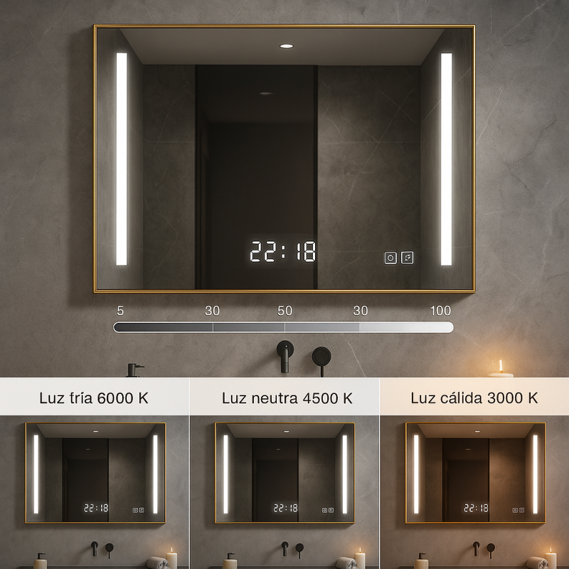 Espelho LED para casa de Banho 12W Tolox Anti-Embaciamento CCT - Image 5