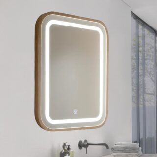 Espelho LED para casa de Banho 15W Wood Square CCT