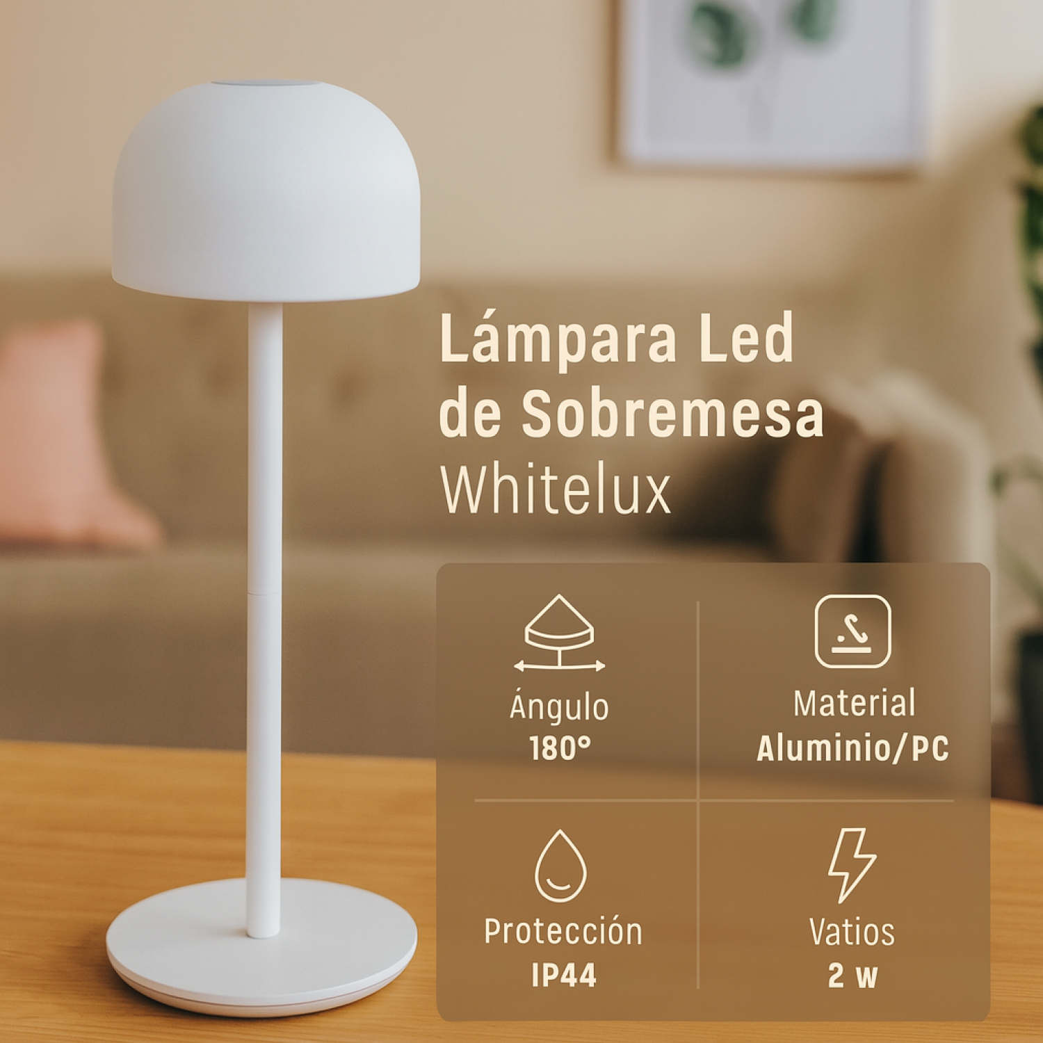 Candeeiro de mesa led Whitelux 3000K - Image 4