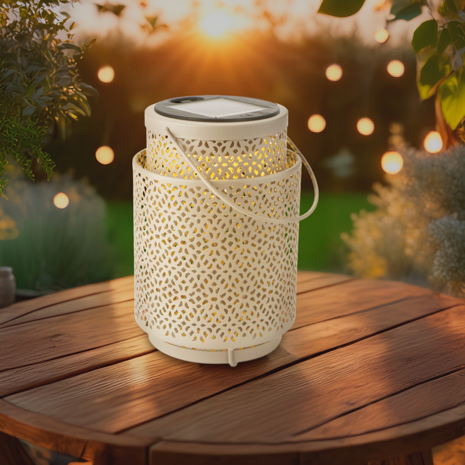 Candeeiro de mesa led Solar Beige Casablanca 2500K