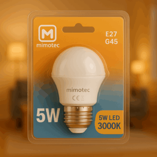 Lâmpada LED E27 G45 5W 4000K