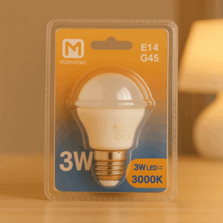 Lâmpada LED E14 G45 3W 6500K
