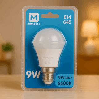 Lâmpada LED E14 G45 9W 3000K